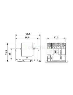 Descărcător Phoenix Contact 1466741 SP-EE-VAL-T2-335-3+1-UT trifazat tip 2 335V AC L1/L2/L3/N/PE plug-in modular 2