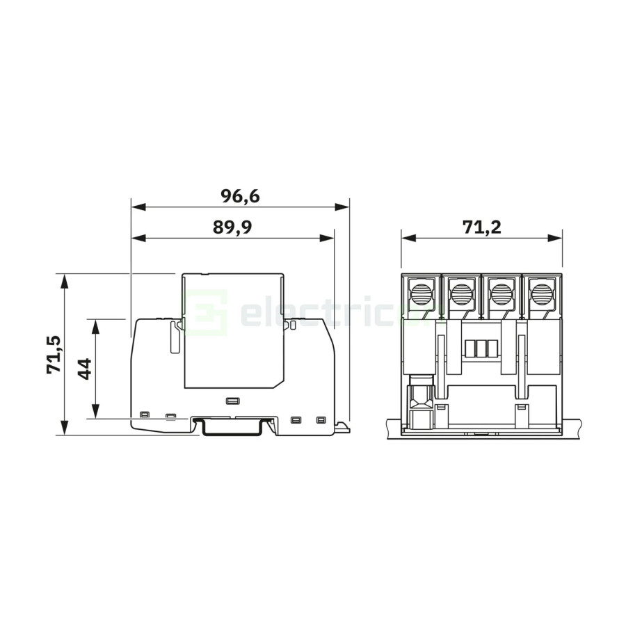 Descărcător Phoenix Contact 1466741 SP-EE-VAL-T2-335-3+1-UT trifazat tip 2 335V AC L1/L2/L3/N/PE plug-in modular