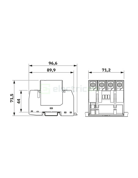 Descărcător Phoenix Contact 1466741 SP-EE-VAL-T2-335-3+1-UT trifazat tip 2 335V AC L1/L2/L3/N/PE plug-in modular