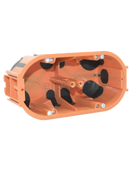 Doză aparataj dublă Pawbol A.0092K Ø2x68 adâncime 60mm încastrată