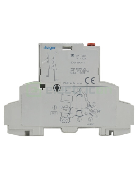 Contact auxiliar semnalizare defect Hager MZ527N