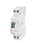RCBO - Siguranță automată - Disjunctor cu protecție diferențială  - tip A curba C 25 A 30mA 10kA 1P+N 1M ETI 002176036