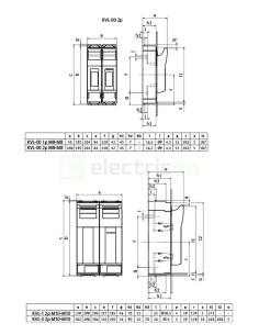 Soclu portfuzibil ETI 001690896 KVL-1 NH1 250A 2P 2