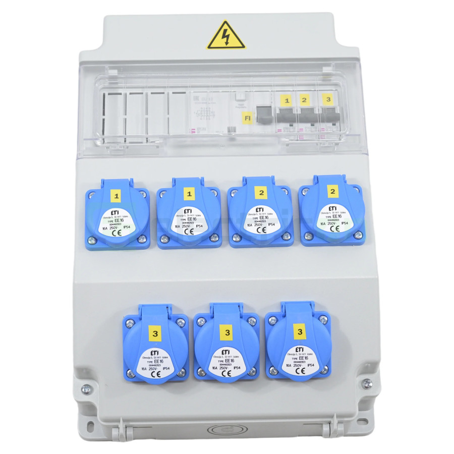Tablou Șantier Monofazic 7xSchuko IP54 ETI 001105253