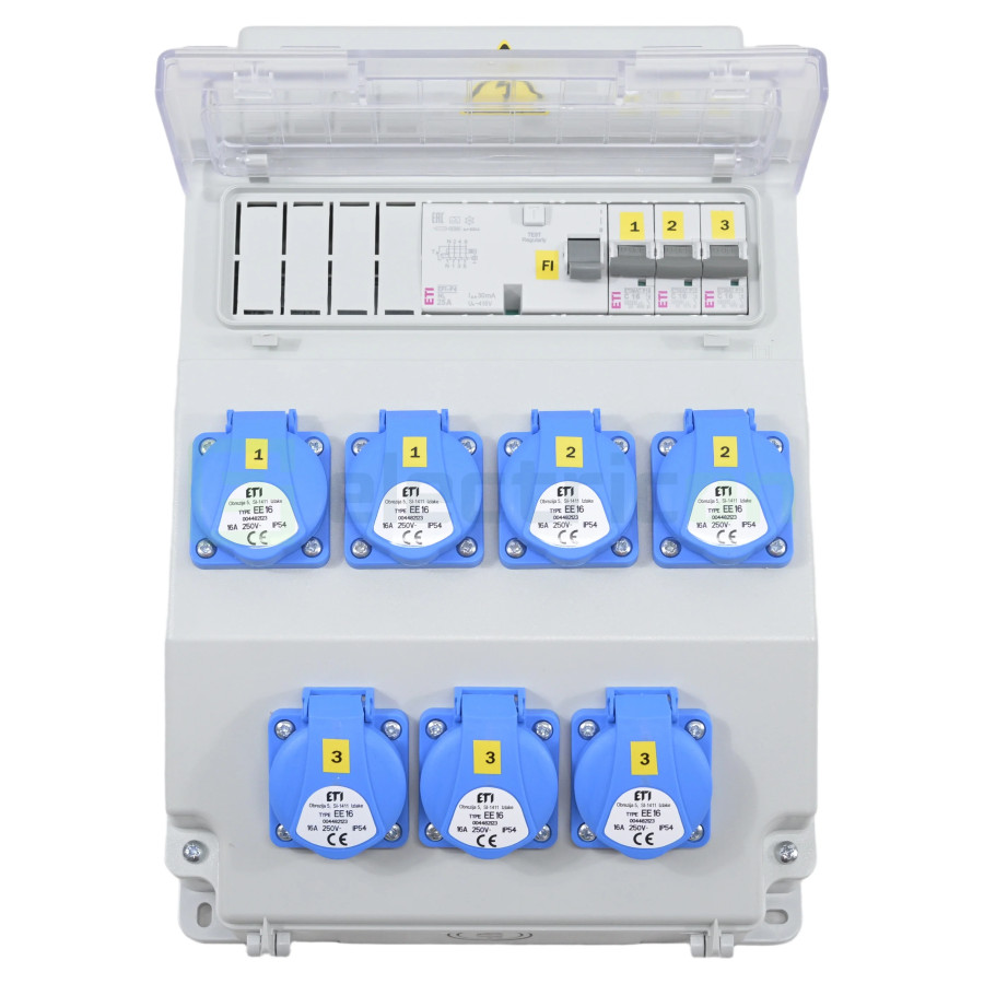 Tablou Șantier Monofazic 7xSchuko IP54 ETI 001105253
