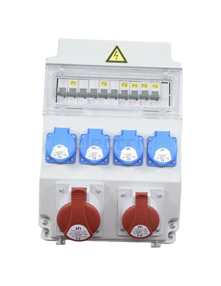 Tablou Șantier Mixt 4xSchuko + 2xCEE IP54 ETI 004483302