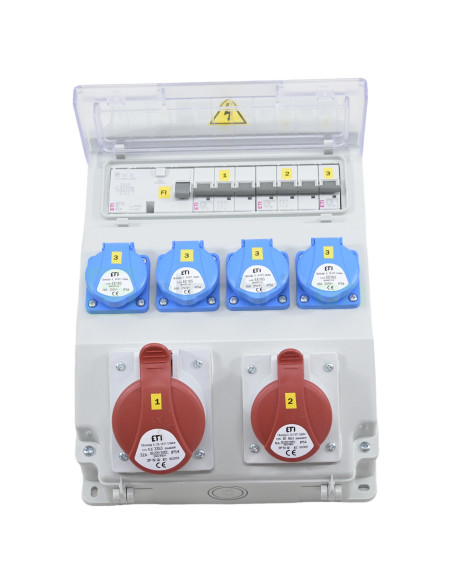 Tablou Șantier Trifazic 4xSchuko + 2xCEE IP54 ETI 001105262