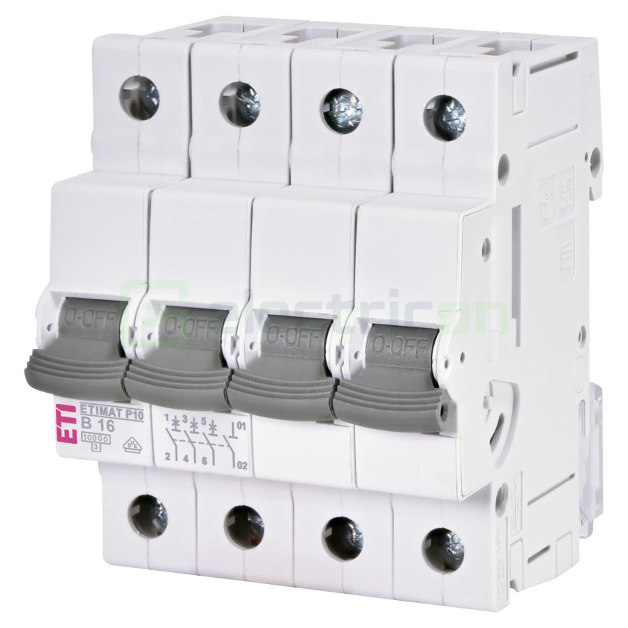 Disjunctor MCB 16A 3P+N 10kA Curba B ETI 001901410