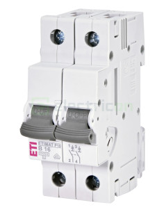 Siguranta automata MCB ETI 16A 2P Curba B 10kA 2M 001901210