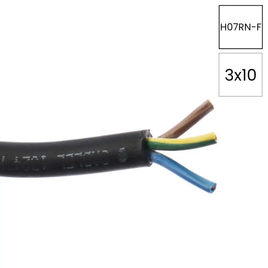 Cablu flexibil MCCG H07RN-F 3x10mm² cu manta din cauciuc