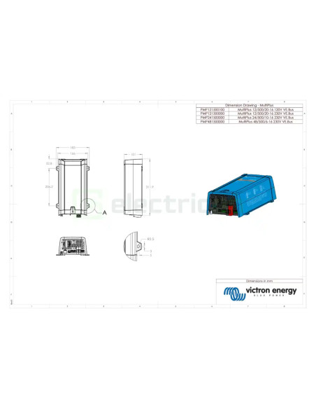 Invertor cu charger 24V 500VA MultiPlus 24 500 10-16