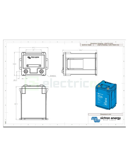 LiFePO4 Battery 12,8V 100Ah NG