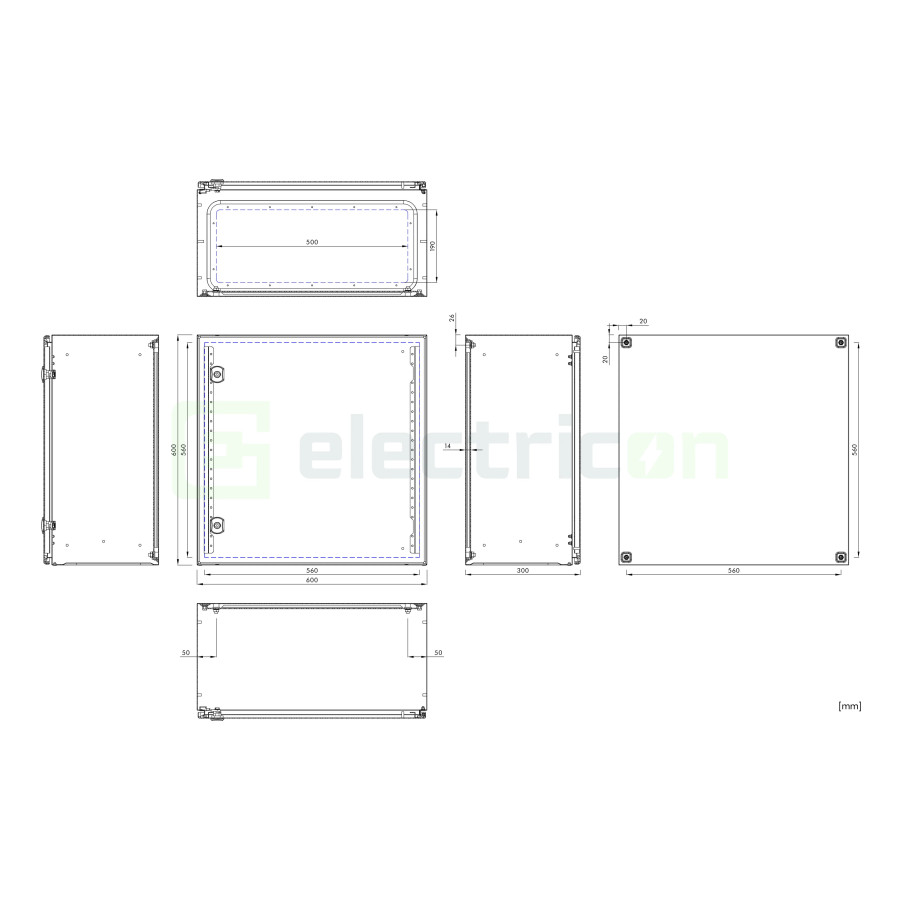 Cutie Metalică Schrack WSA6060300 IP66 600x600x300mm
