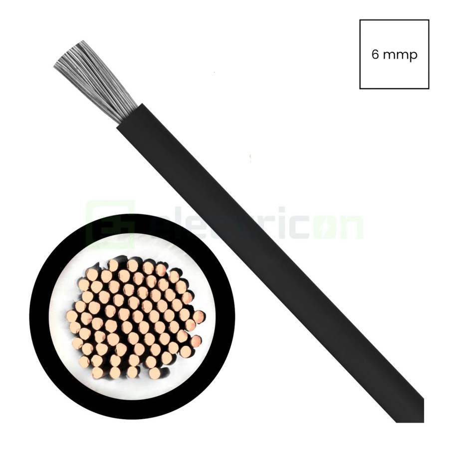 Cablu Solar Helukabel 6mm² Negru 1500V H1Z2Z2-K 713531