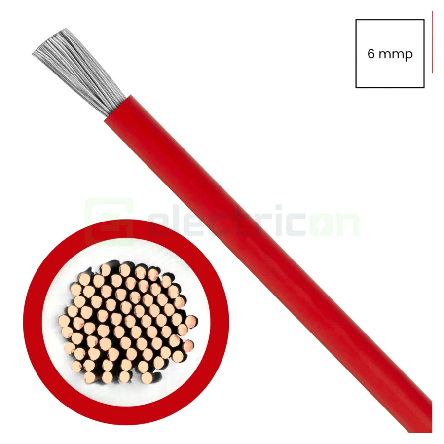 Cablu solar 1500V roșu, 6mmp, SOLARFLEX Helukabel, 713569