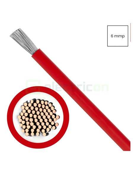 Cablu solar 1500V roșu, 6mmp, SOLARFLEX Helukabel, 713569
