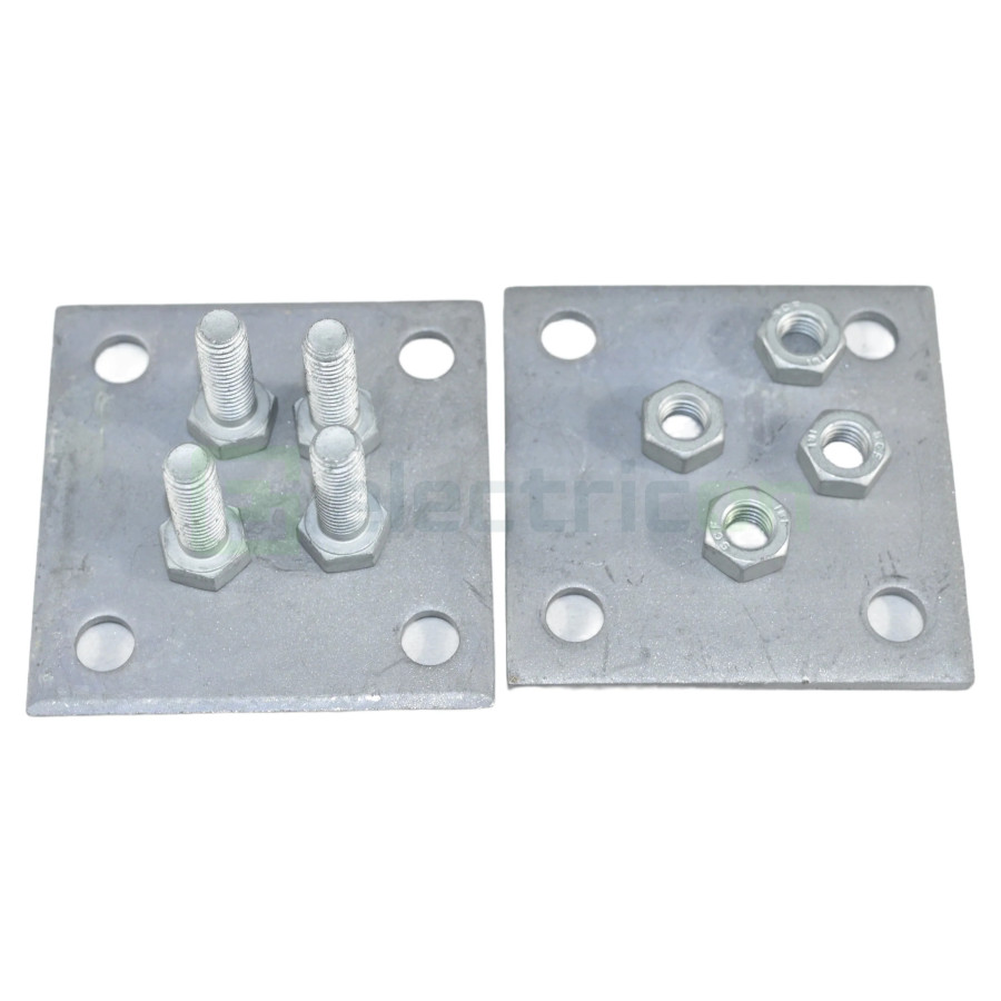 Clemă legătură cruce platbandă, 40x4mm, oțel, Dietzel Univolt, D-KK40/40FVM8 (006250)