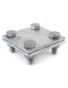 Clemă legătură cruce platbandă, 40x4mm, oțel, Dietzel Univolt, D-KK40/40FVM8 (006250)