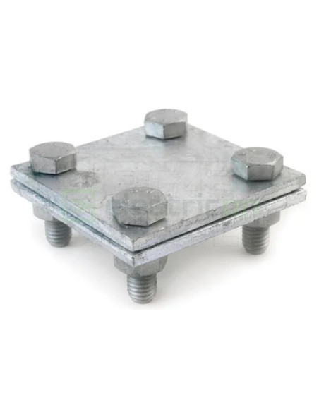 Clemă legătură cruce platbandă, 40x4mm, oțel, Dietzel Univolt, D-KK40/40FVM8 (006250)