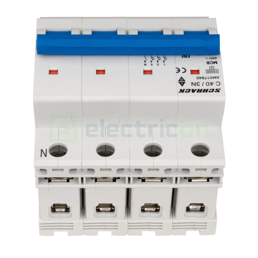 Disjunctor Schrack Amparo 3P+N 40A 10kA Curba C AM017840