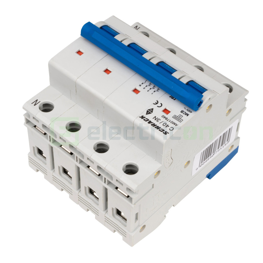 Disjunctor Schrack Amparo 3P+N 40A 10kA Curba C AM017840
