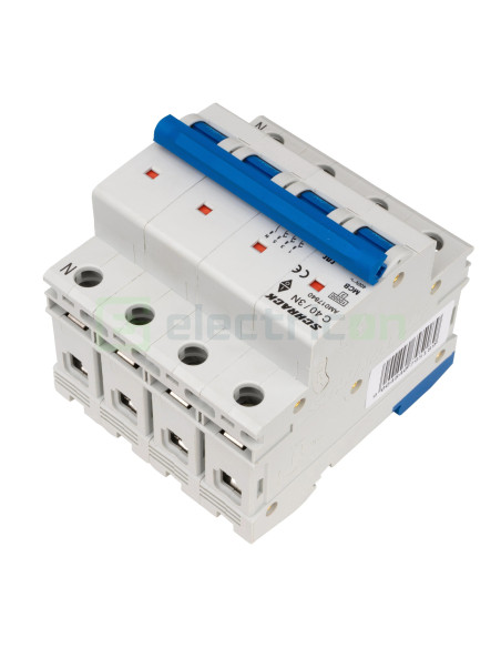 Disjunctor Schrack Amparo 3P+N 40A 10kA Curba C AM017840