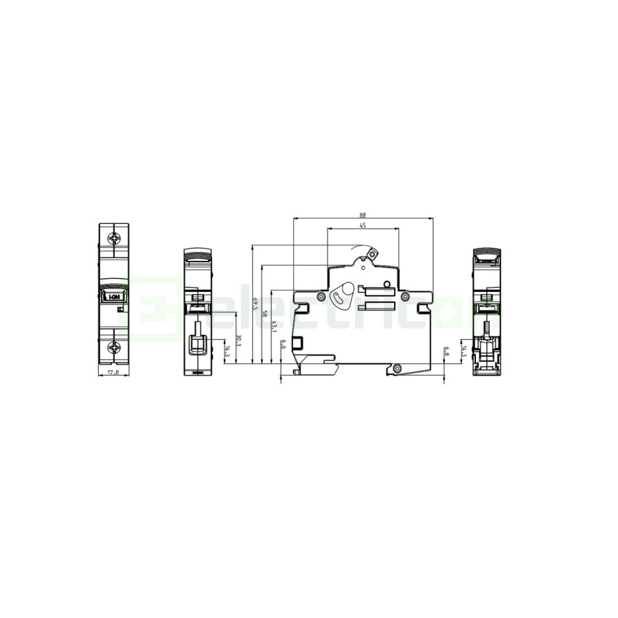 Siguranță Automată ETI 32A 1P+N 6kA Curba C 001900133