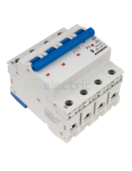 Disjunctor Schrack Amparo 3P+N 40A 10kA Curba C AM017840