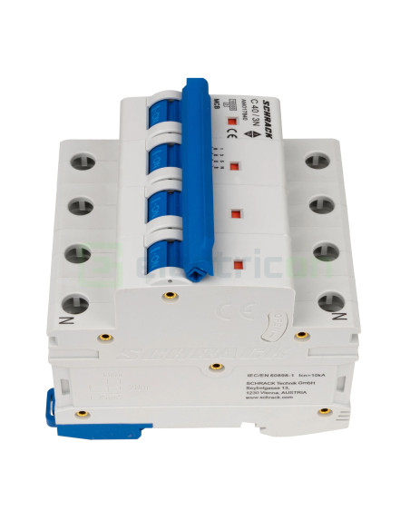 Disjunctor Schrack Amparo 3P+N 40A 10kA Curba C AM017840