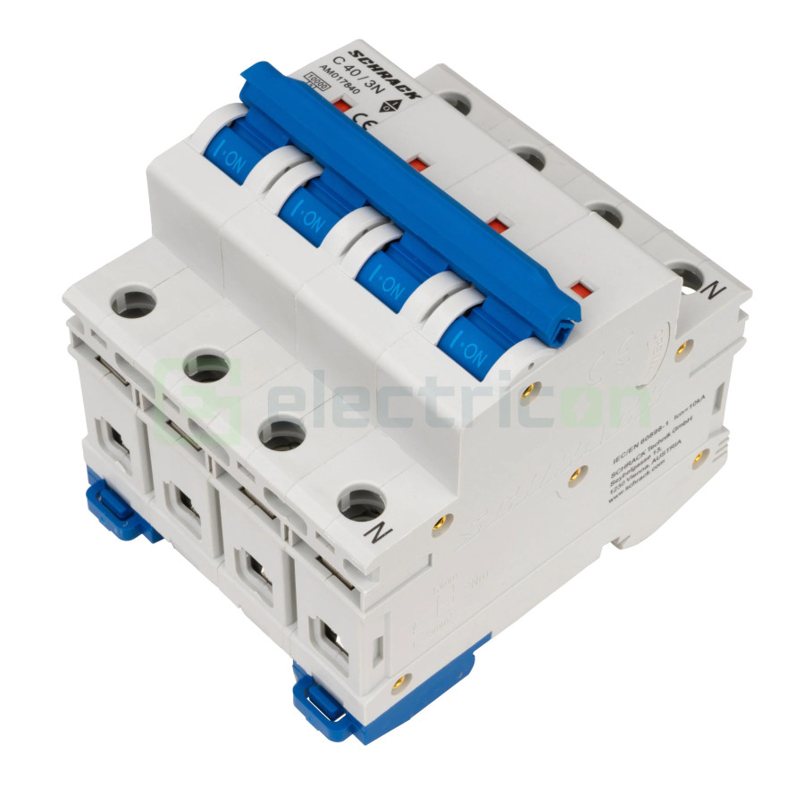 Disjunctor Schrack Amparo 3P+N 40A 10kA Curba C AM017840