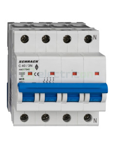 Disjunctor Schrack Amparo 3P+N 40A 10kA Curba C AM017840
