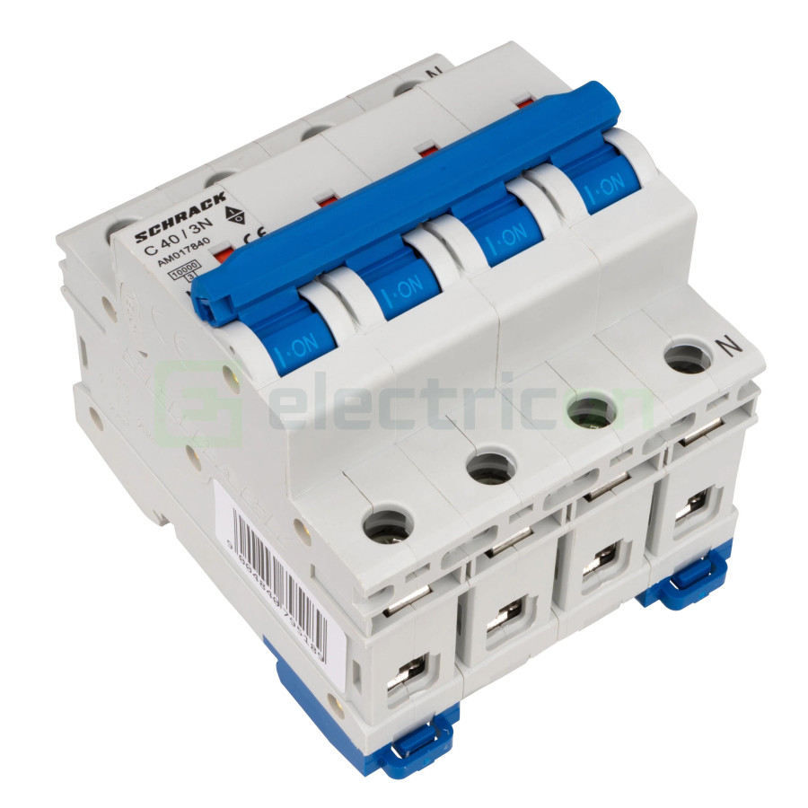 Disjunctor Schrack Amparo 3P+N 40A 10kA Curba C AM017840