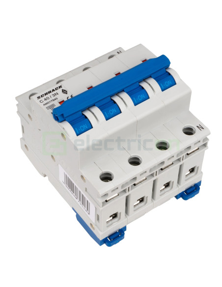 Disjunctor Schrack Amparo 3P+N 40A 10kA Curba C AM017840