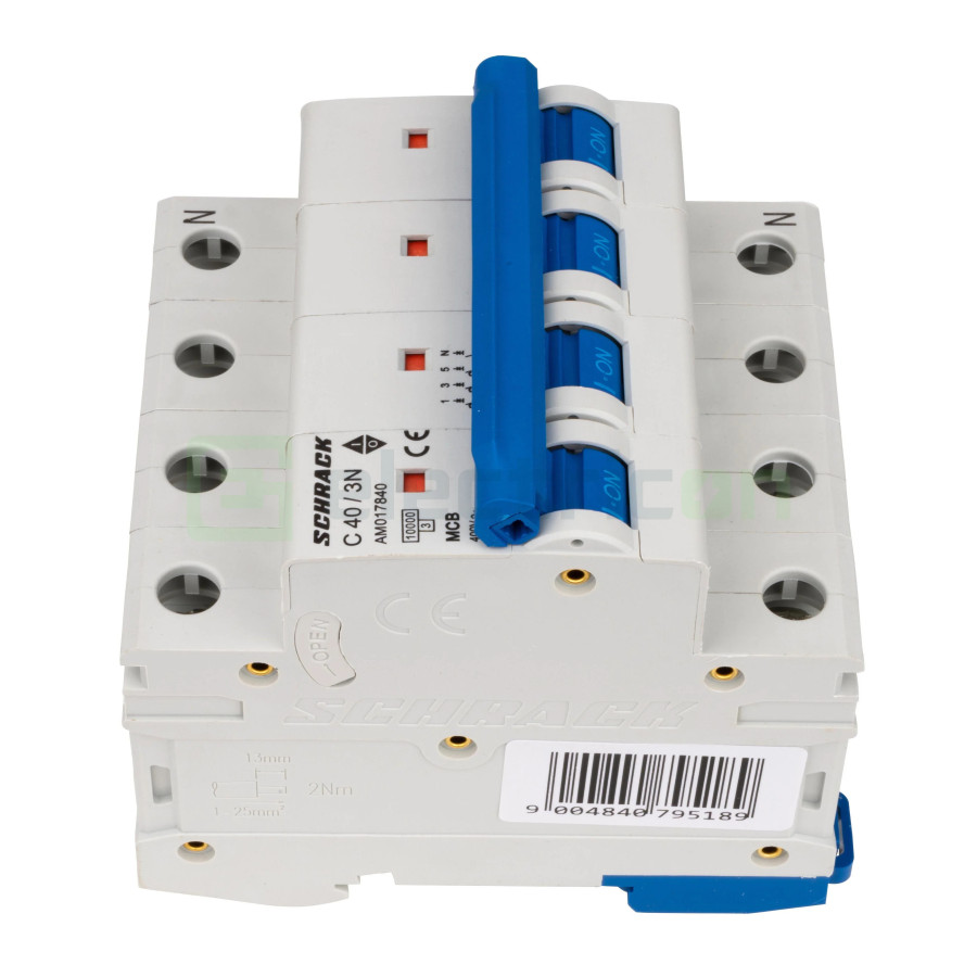 Disjunctor Schrack Amparo 3P+N 40A 10kA Curba C AM017840