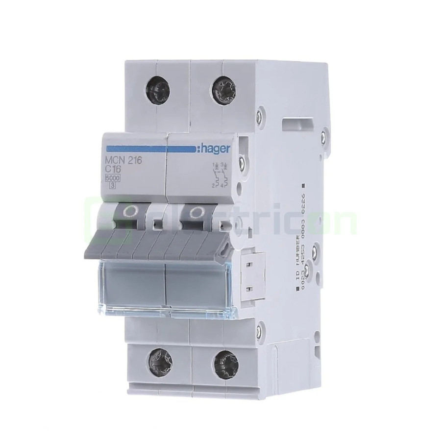 Disjunctor Hager MCN216 2P 16A 6kA Curba C