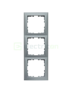 Ramă 3 Module Berker S.1 Argintiu Vertical 10139939