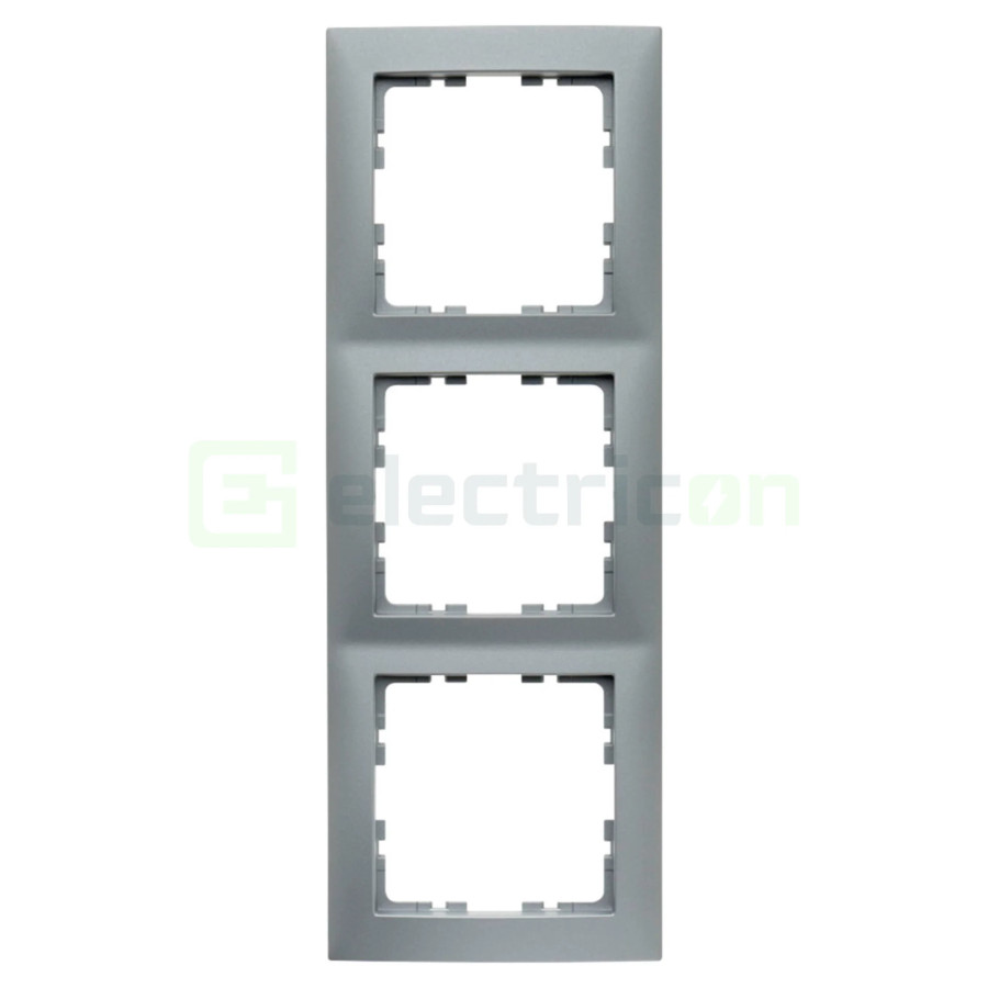 Ramă 3 Module Berker S.1 Argintiu Vertical 10139939
