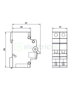 Disjunctor Hager NCN232 2P 32A 10kA Curba C 2