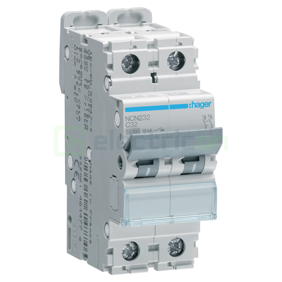 Disjunctor Hager NCN232 2P 32A 10kA Curba C