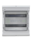 Tablou electric ABS - siguranțe - exterior IP65 - 36M (2x18) aparent ușă transparentă Hager VE218L