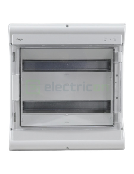 Tablou Vector 36M IP65 aparent 1000V DC/AC, 2x18, Hager, VE218L - Electricon.ro
