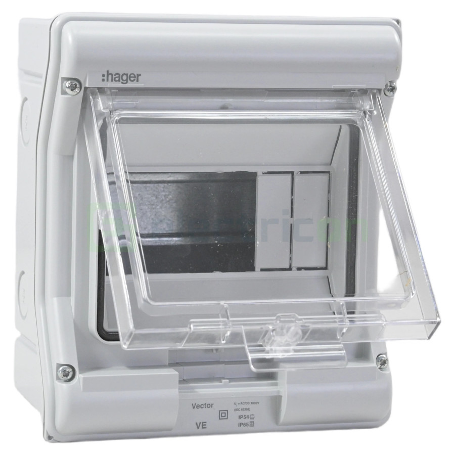 Tablou Vector 6M IP65 aparent 1000V DC/AC, Hager, VE106L - Electricon.ro