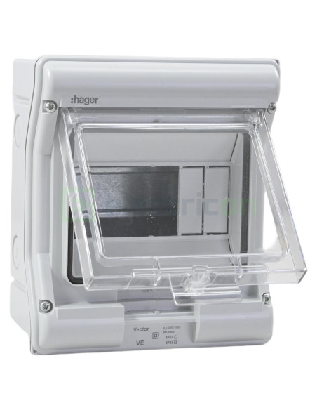 Tablou Vector 6M IP65 aparent 1000V DC/AC, Hager, VE106L - Electricon.ro