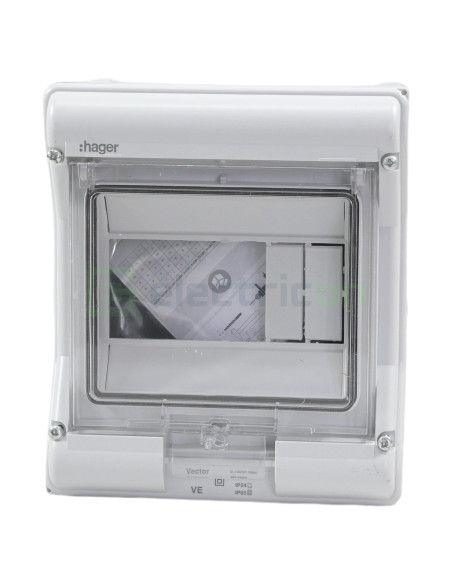 Tablou Vector 6M IP65 aparent 1000V DC/AC, Hager, VE106L - Electricon.ro