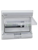 Tablou electric ABS - siguranțe - exterior IP65 - 10M (1x10) aparent ușă transparentă Hager VE110L
