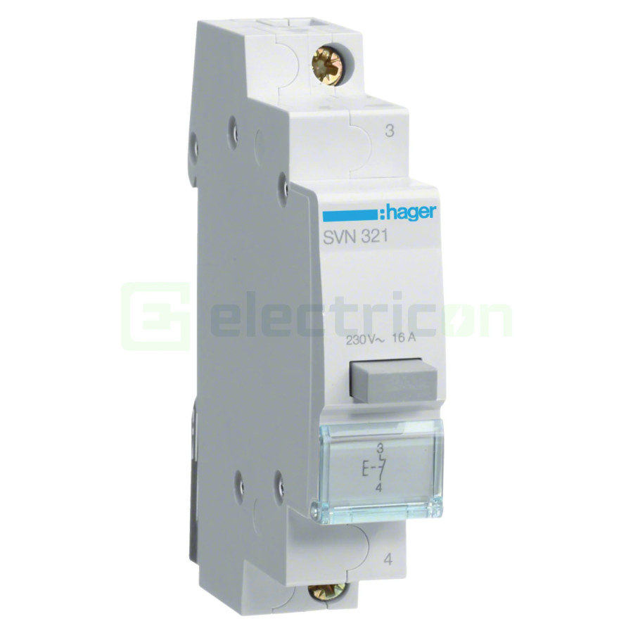 Buton comandă - cu revenire 1NI 230V - Hager SVN321