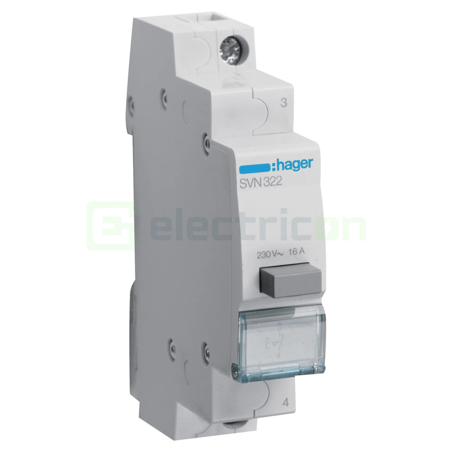 Buton comandă - cu reținere 1NI 230V - Hager SVN322