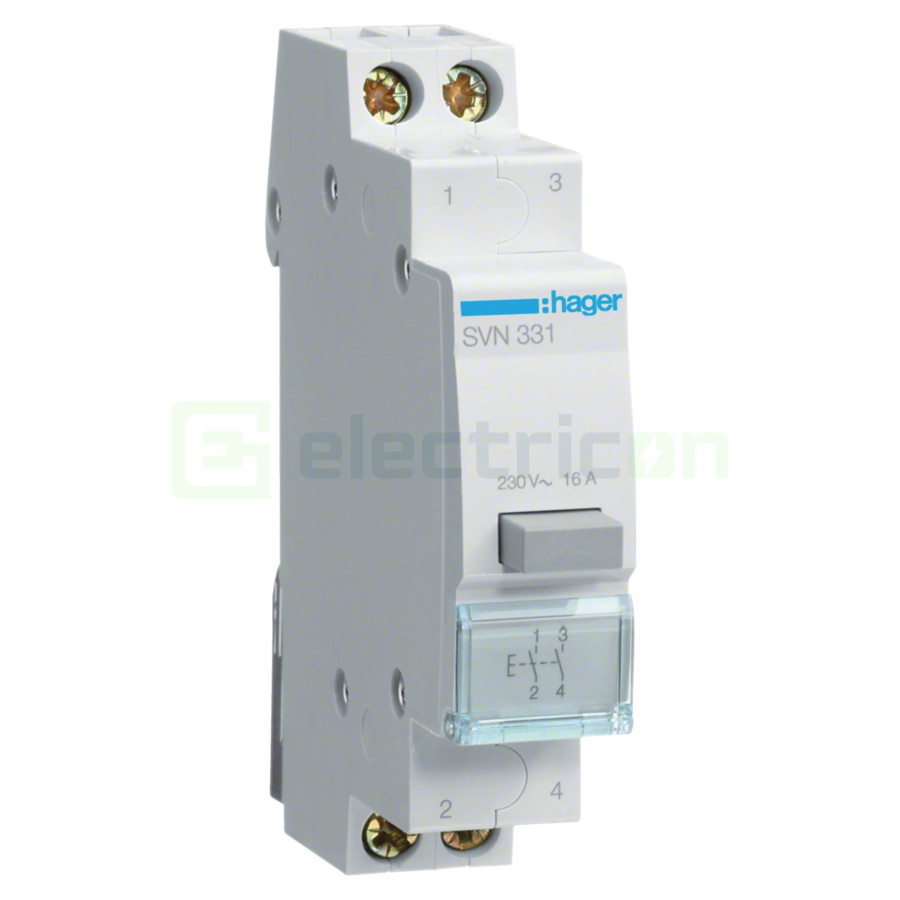 Buton comandă - cu revenire 2ND 230V - Hager SVN331