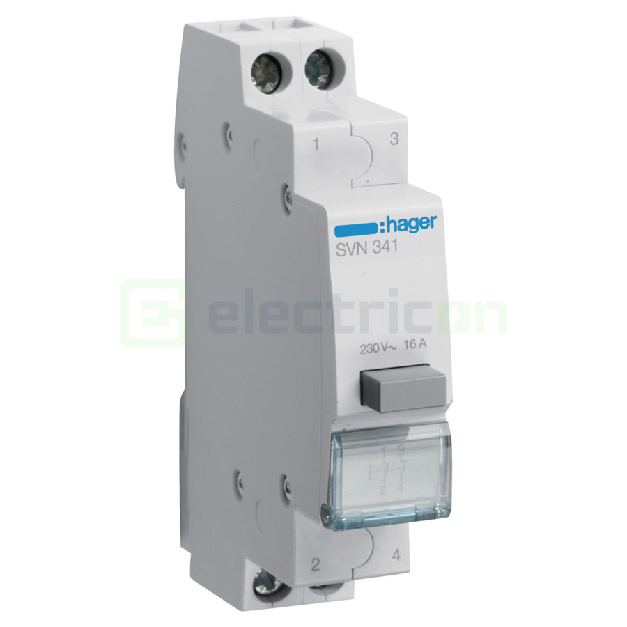 Buton comandă - cu revenire 2NI 230V - Hager SVN341