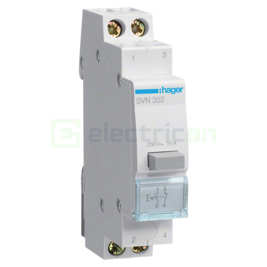Buton comandă - cu reținere 1ND+1NI 230V - Hager SVN352